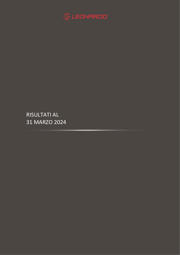 Thumbnail Leonardo Quarterly Report 2024-q1