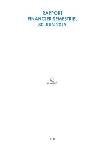 Thumbnail Eurazeo Half-year Report 2019-h1