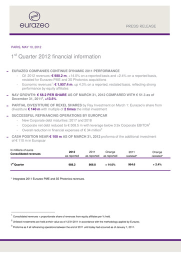 Thumbnail Eurazeo Quarterly Report 2012-q1