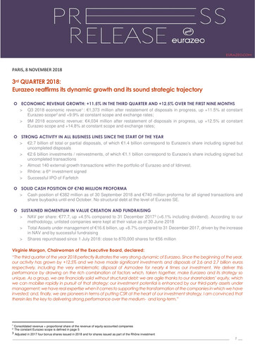 Thumbnail Eurazeo Quarterly Report 2018-q3
