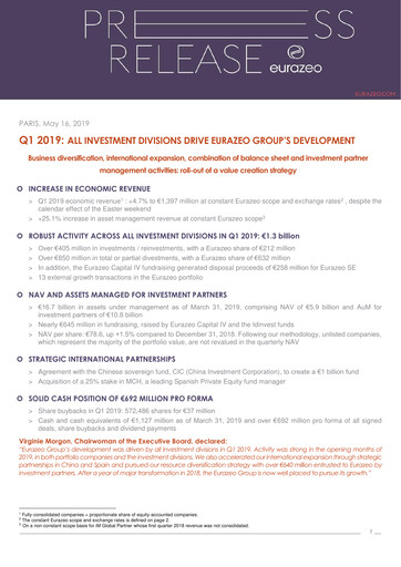 Thumbnail Eurazeo Quarterly Report 2019-q1