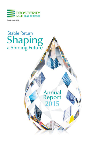 Thumbnail Prosperity Real Estate Investment Trust Annual Report 2015