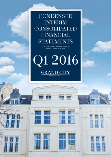Thumbnail Grand City Properties Quarterly Report 2016-q1