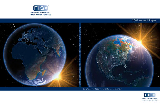 Thumbnail Fidelity National Information Services Annual Report 2008