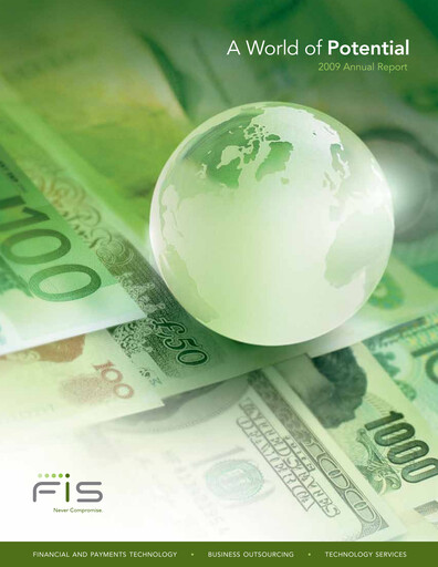 Thumbnail Fidelity National Information Services Annual Report 2009