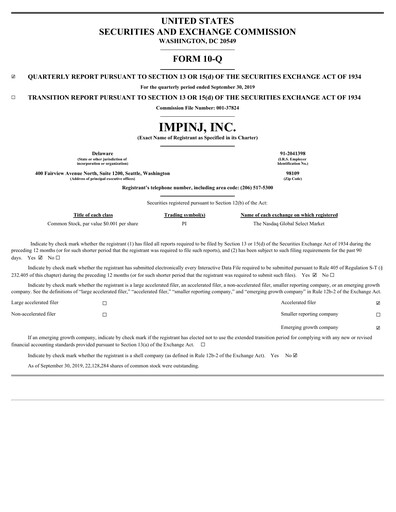 Thumbnail Impinj Quarterly Report 2019-q3