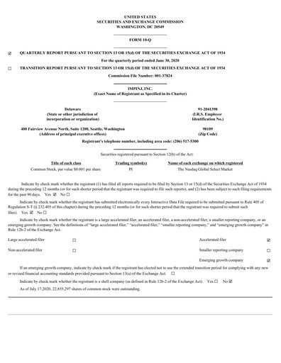 Thumbnail Impinj Quarterly Report 2020-q2