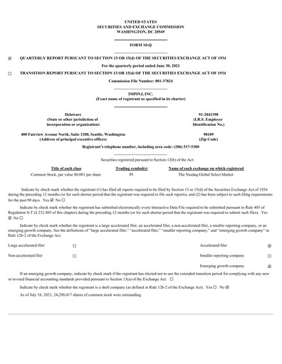 Thumbnail Impinj Quarterly Report 2021-q2