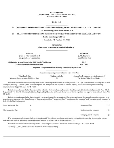 Thumbnail Impinj Quarterly Report 2024-q2