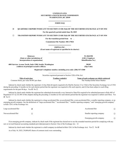Thumbnail Impinj Quarterly Report 2025-q2