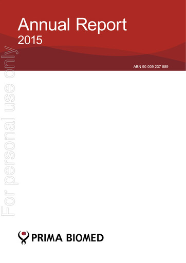 Thumbnail Immutep Annual Report 2015