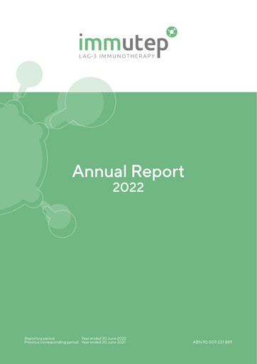 Thumbnail Immutep Annual Report 2022