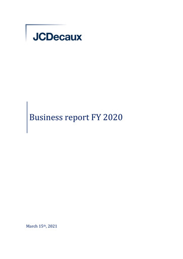 Thumbnail JCDecaux Financial Report 2020
