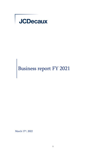 Thumbnail JCDecaux Financial Report 2021