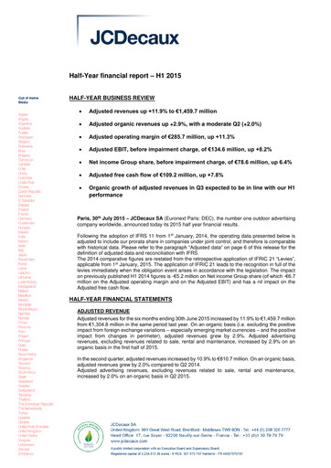 Thumbnail JCDecaux Half-year Report 2015-h1