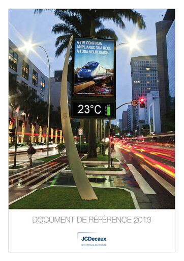 Thumbnail JCDecaux Universal Registration Document 2013