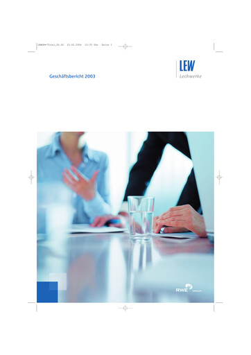Thumbnail LEW (Lechwerke) Annual Report 2003