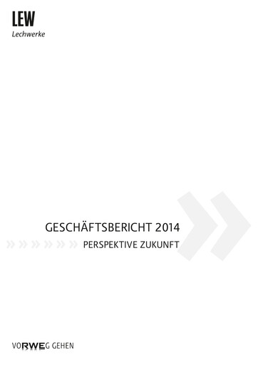 Thumbnail LEW (Lechwerke) Annual Report 2014