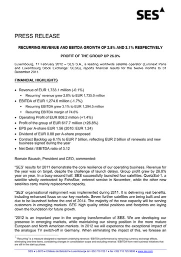 Miniature SES S.A. Rapport financier 2011