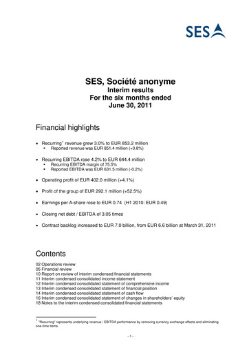Thumbnail SES S.A. Half-year Report 2011-h1