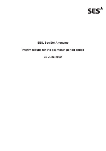 Thumbnail SES S.A. Half-year Report 2022-h1