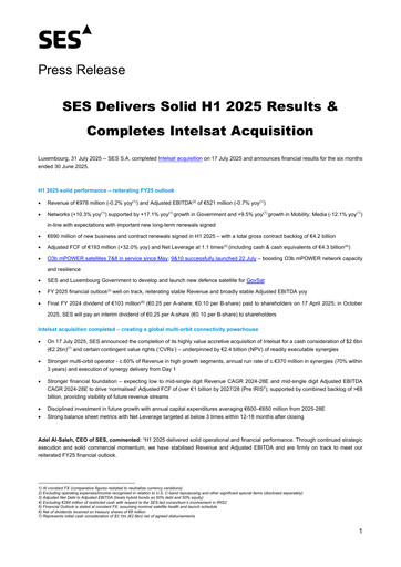 Miniature SES S.A. Rapport semestriel 2025-h1