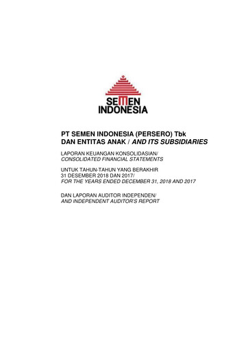Thumbnail SIG (Semen Indonesia) Financial Statement 2018