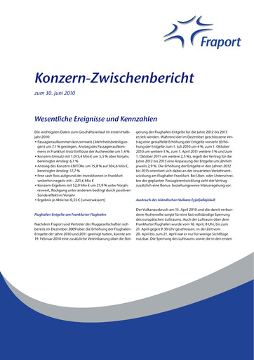 Thumbnail Fraport Half-year Report 2010-h1