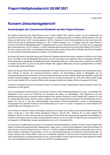 Thumbnail Fraport Half-year Report 2021-h1
