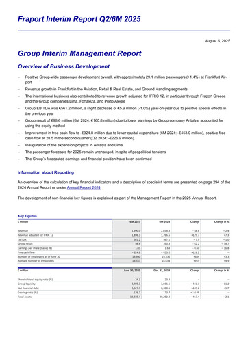 Miniature Fraport Rapport semestriel 2025-h1