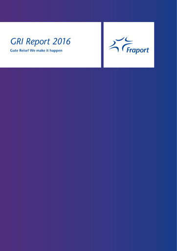 Miniature Fraport Rapport de durabilité 2016