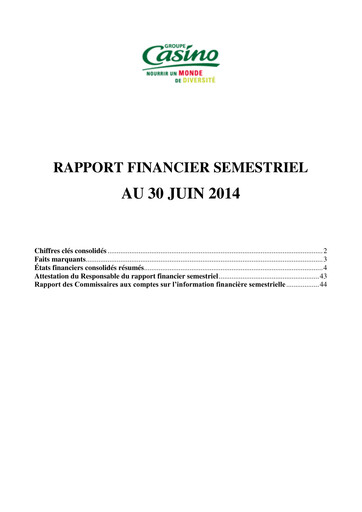 Miniature Casino Guichard-Perrachon Rapport financier 2014-h1