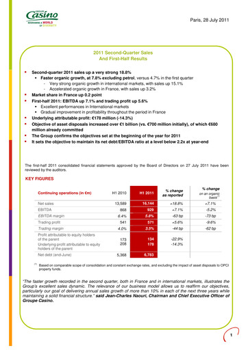 Vorschaubild Casino Guichard-Perrachon Halbjahresbericht 2011-h1