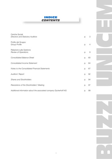 Thumbnail Buzzi Unicem
 Annual Report 2001