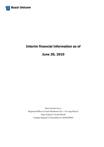 Vorschaubild Buzzi Unicem
 Halbjahresbericht 2010-h1