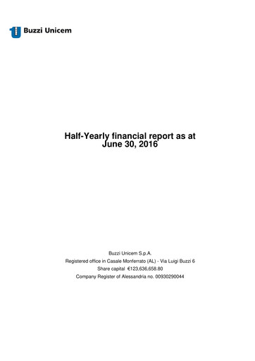 Vorschaubild Buzzi Unicem
 Halbjahresbericht 2016-h1