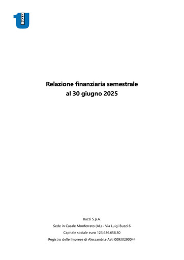 Thumbnail Buzzi Unicem
 Half-year Report 2025-h1