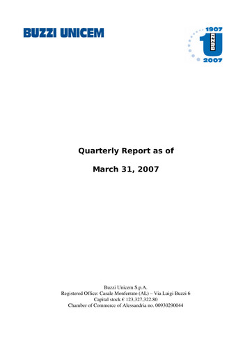 Vorschaubild Buzzi Unicem
 Quartalsbericht 2007-q1