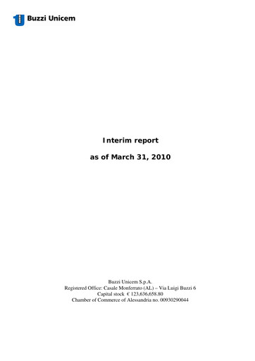 Vorschaubild Buzzi Unicem
 Quartalsbericht 2010-q1