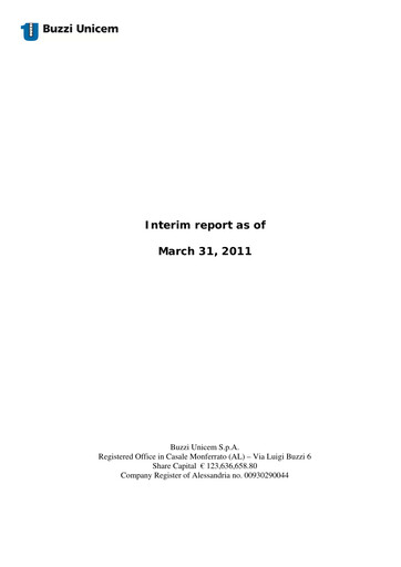Vorschaubild Buzzi Unicem
 Quartalsbericht 2011-q1