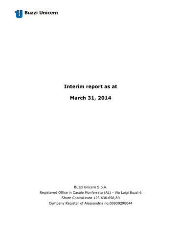 Vorschaubild Buzzi Unicem
 Quartalsbericht 2014-q1