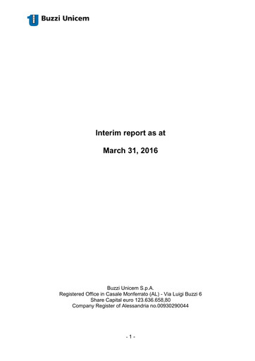 Vorschaubild Buzzi Unicem
 Quartalsbericht 2016-q1