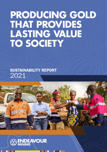 Thumbnail Endeavour Mining Sustainability Report 2021