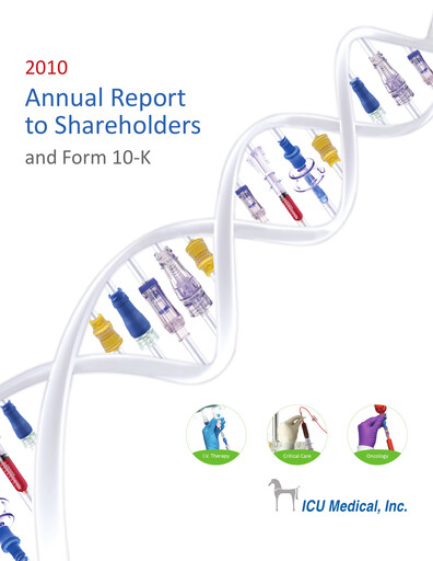 Thumbnail ICU Medical
 Annual Report 2010