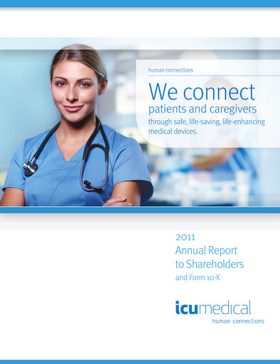 Thumbnail ICU Medical
 Annual Report 2011