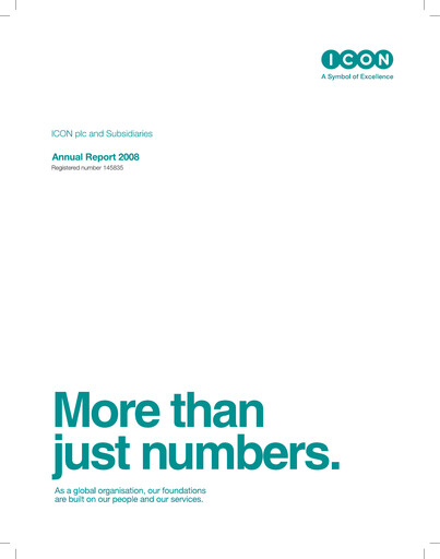 Thumbnail ICON plc Annual Report 2008