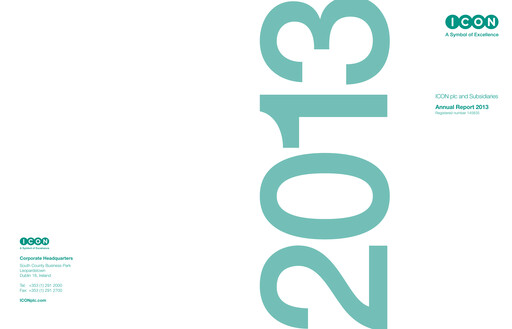 Thumbnail ICON plc Annual Report 2013
