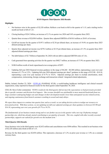 Thumbnail ICON plc Quarterly Report 2024-q3