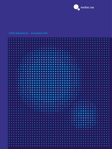 Thumbnail Evotec Annual Report 2000
