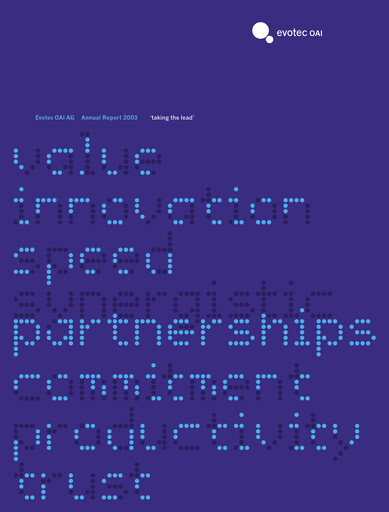 Thumbnail Evotec Annual Report 2003